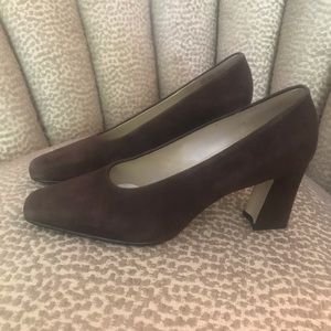 Nine West Brown Suede Heels